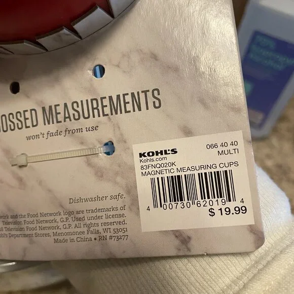 HEAVY World Market Ceramic Bowl + 2 Food Network Magnetic Measuring Cup Sets - Picture 14 of 14